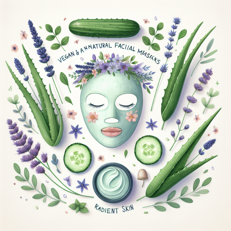 Máscaras faciais veganas e naturais para uma pele radiante