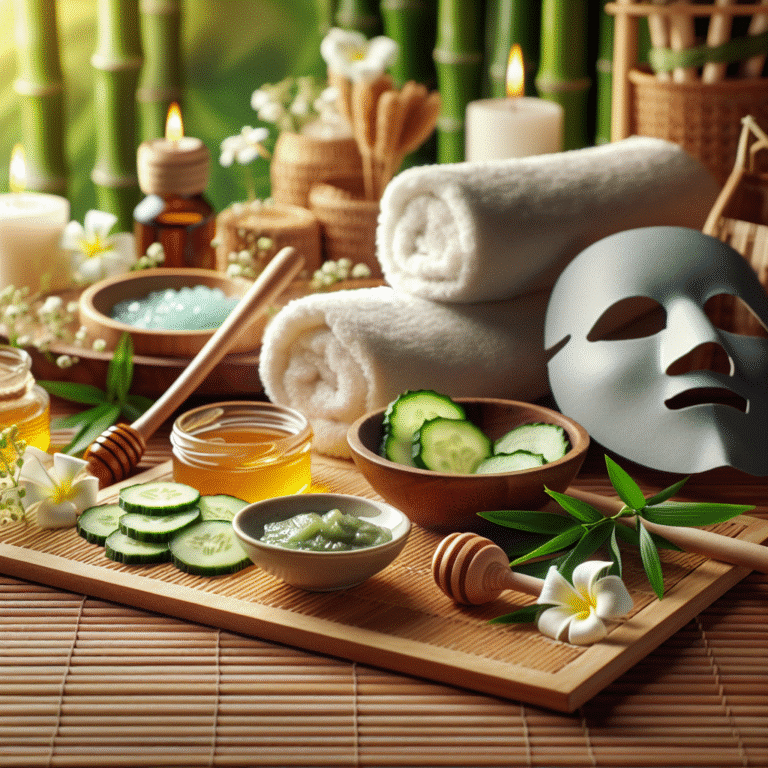 Máscaras faciais relaxantes e naturais para um spa em casa